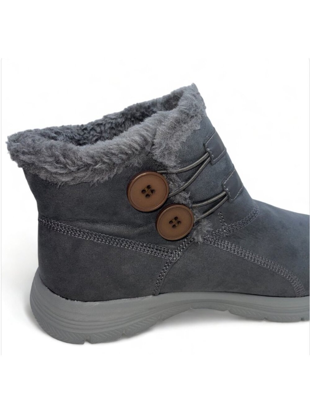 TIOSEBON Women's Winter Ankle Fur Lined Boots Anti-Slip On Resistant Booties Sho - Picture 8 of 14